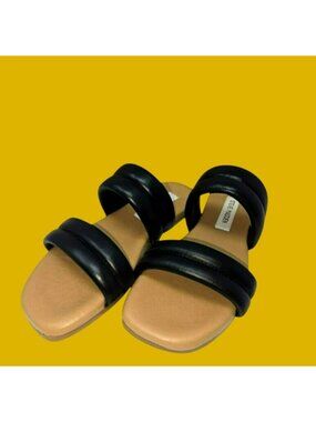Steve Madden Womens Wizen Leather Slide Sandals Size 6
